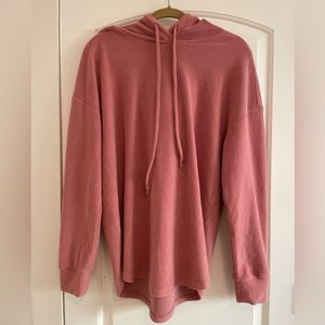 PacSun Pink Fleece Pullover Hoodie Size L